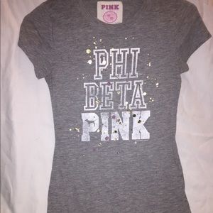 Vs pink grey tee shirt
